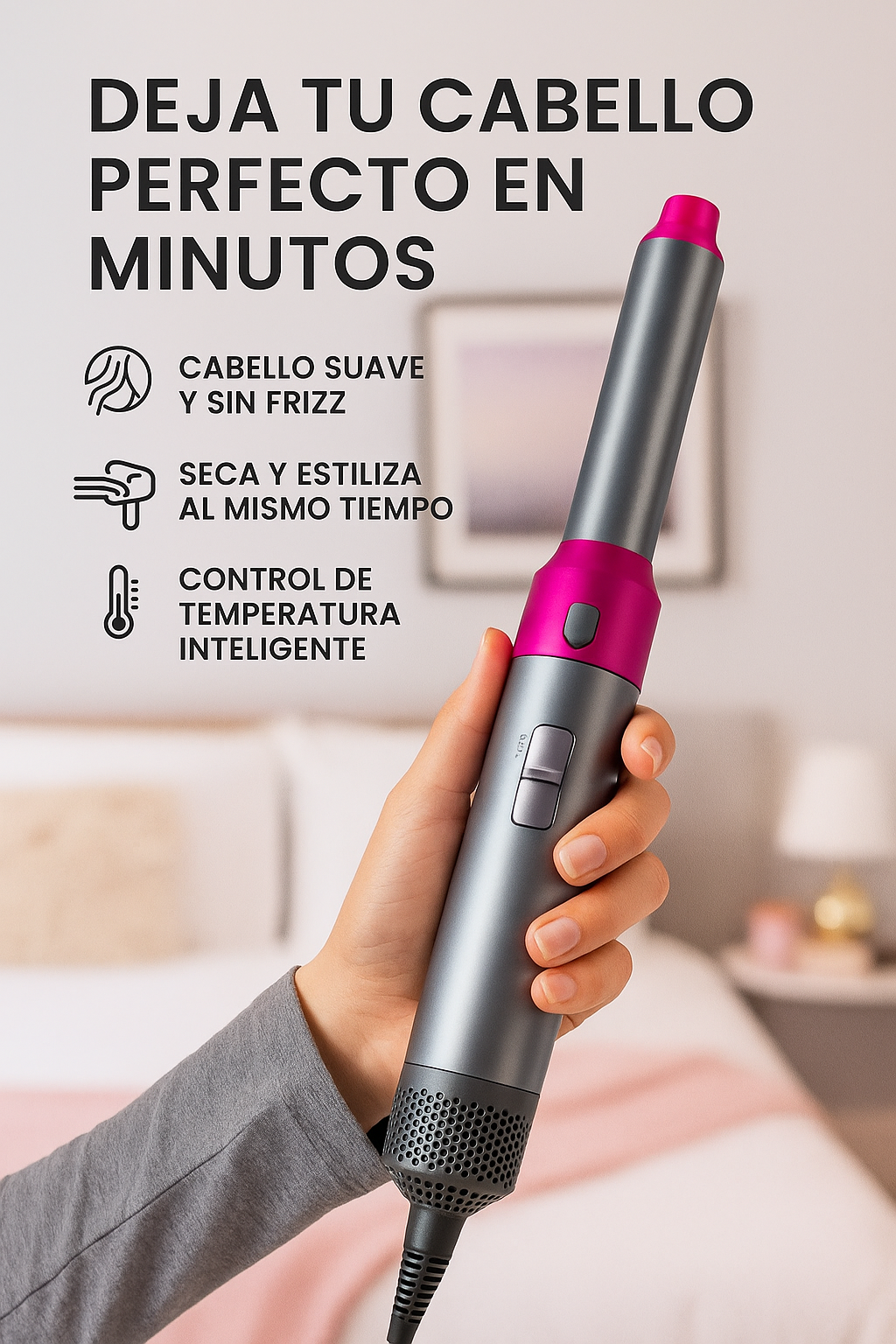 SmartLiss™ 🌸 Cepillo Multifuncional Secador-Alisador 5 en 1